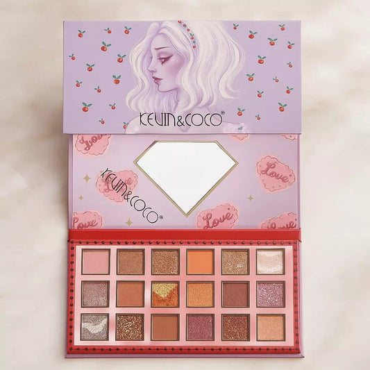 Paleta de sombras de ojos de 18 colores