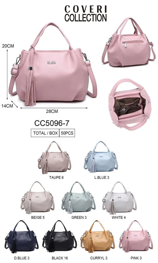 Bolso de mano color rosa