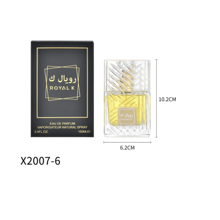 AGUA DE PERFUME CON VAPORIZADOR UNISEX ROYAL K 100 ML